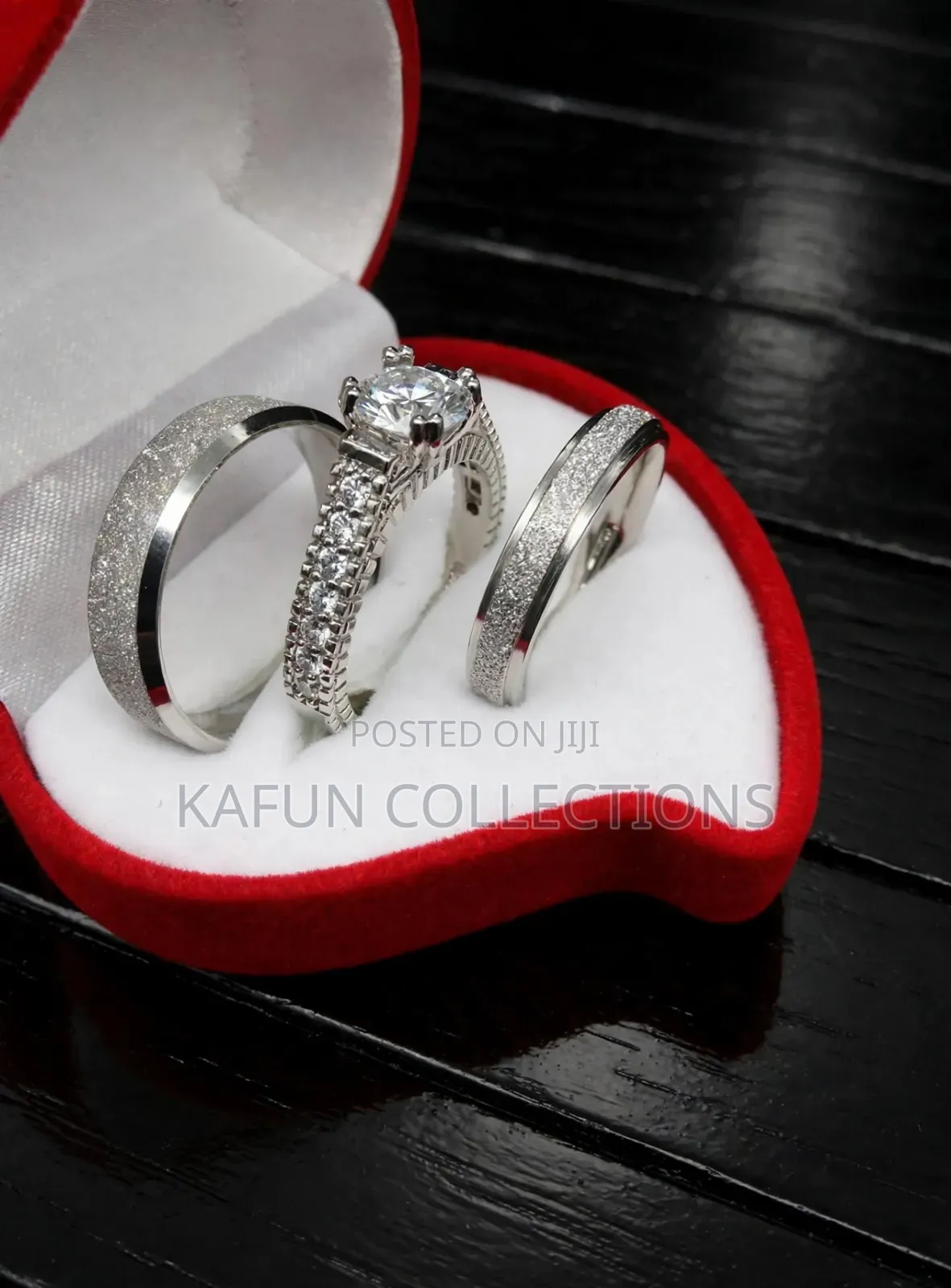 Titanium Steel and Zirconia Wedding Rings Set.