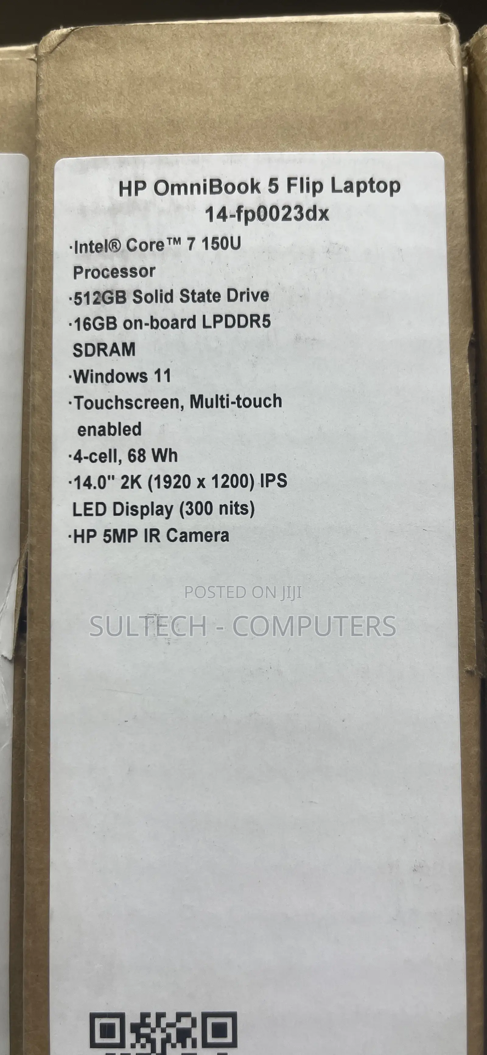 New Laptop HP OmniBook 5 Flip 14-fp0023dx 16GB Intel Core 7 SSD 512GB