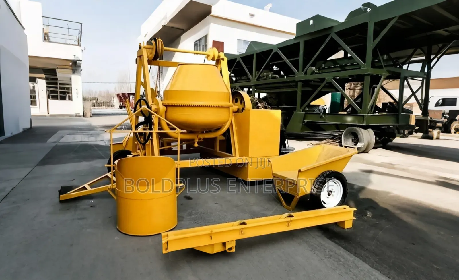 600L Concrete Mixer Machine With Hoist, Wheel Barrow and Bucket