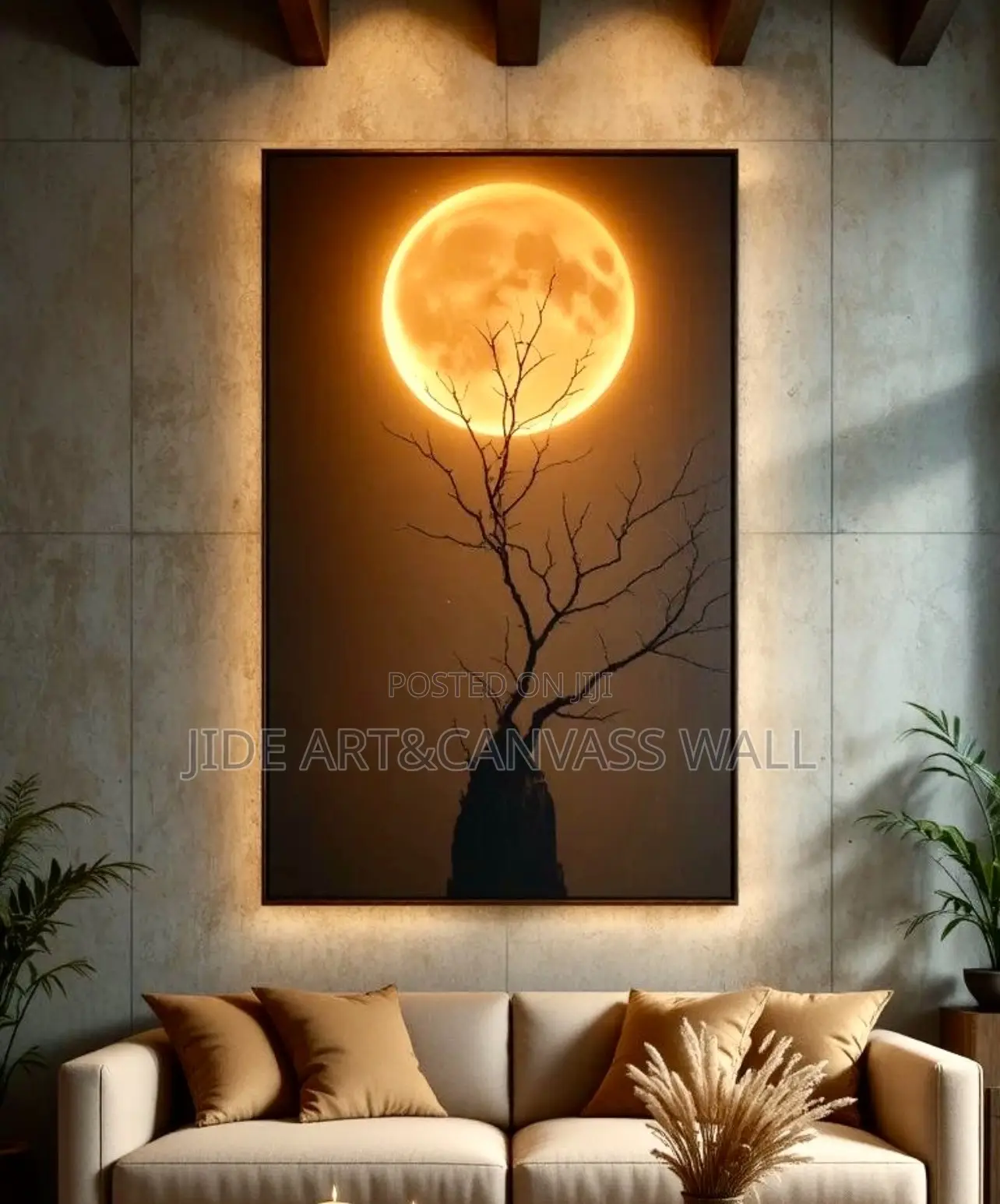 A Wall Moon  Canvass Art Frame