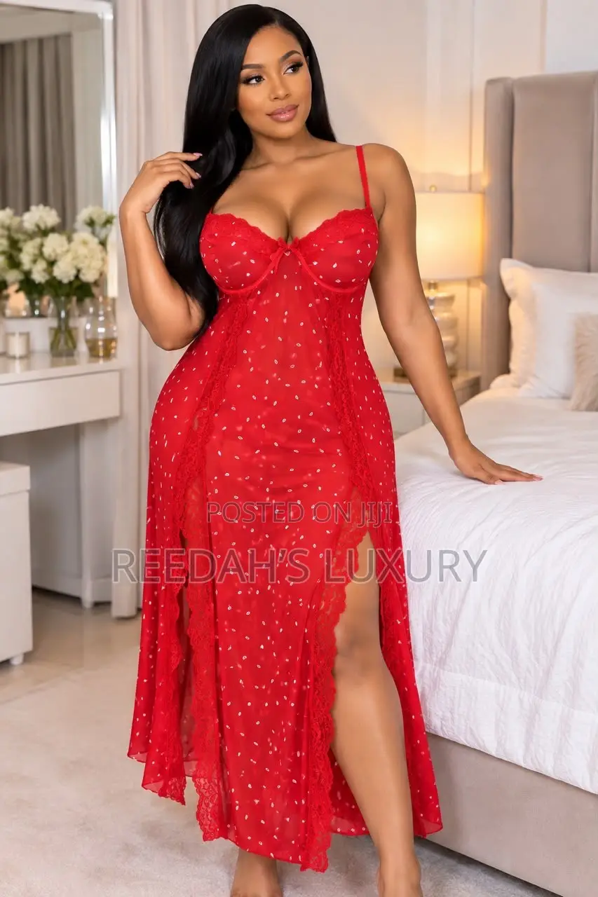 Sweetheart Slit Maxi Nightgown
