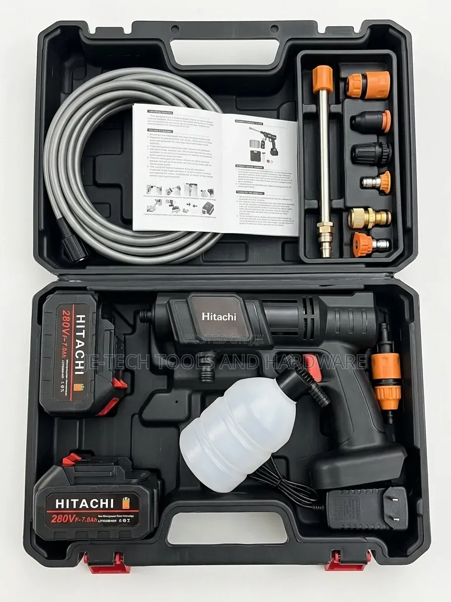 Hitachi Cordless Portable Pressure Washer.