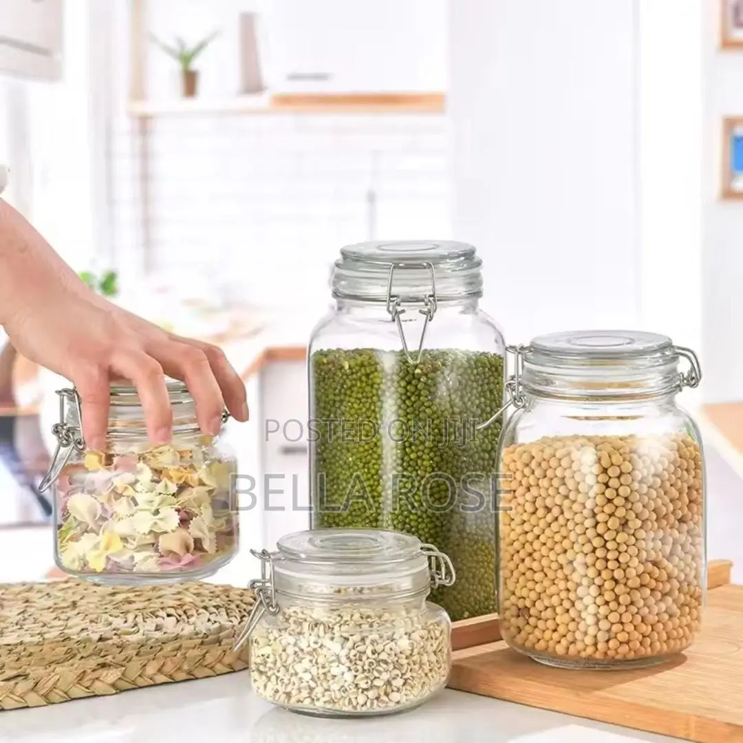 Glass Airtight Jars (1.5L, 1L, 750ml)
