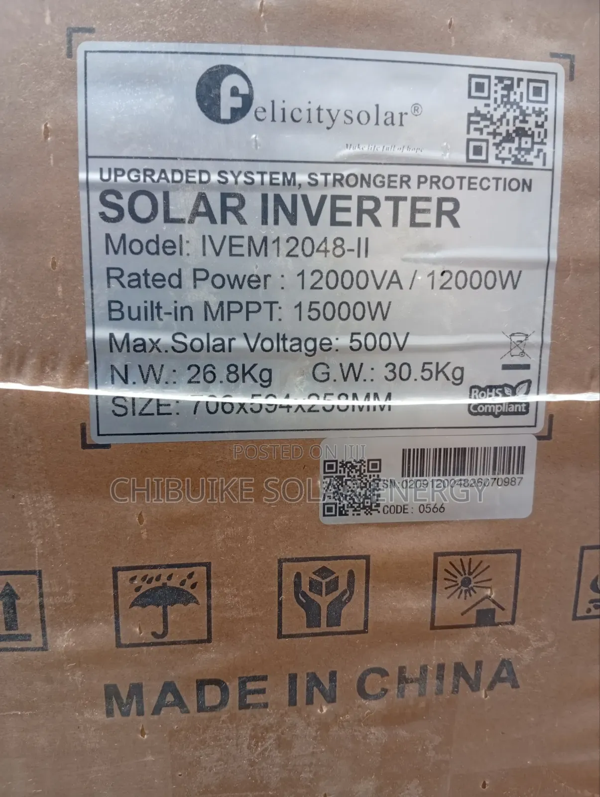 Felicity Solar Inverter Hybrid 12kva/48v