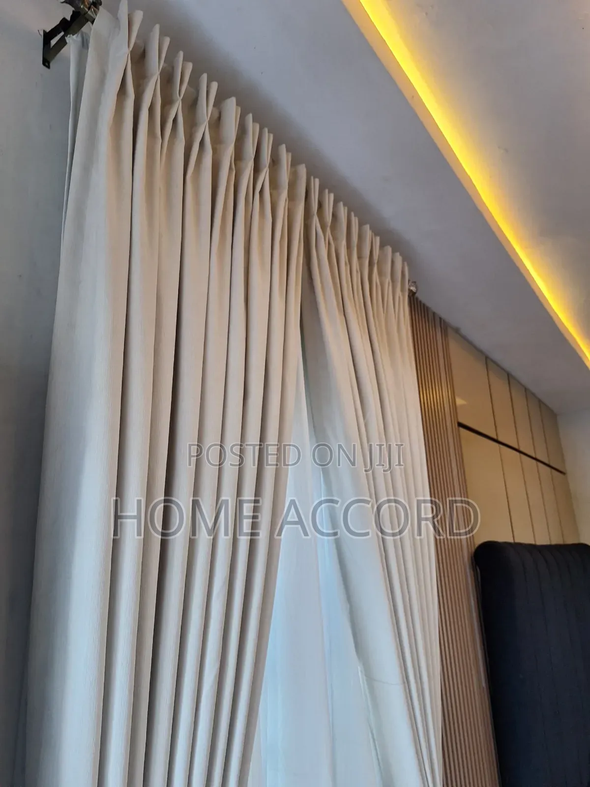 Two Pleats Turkish Beige Curtains