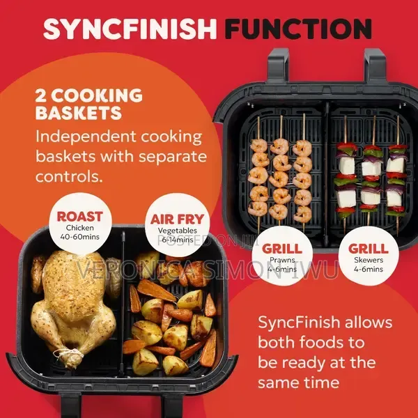 Instant Air Fryer8.5L- Air Fry, Bake, Roast, Grill, Dehydrate & Reheat