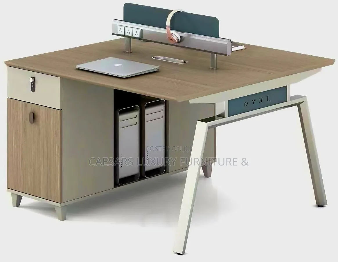 Quality 2-Seater Workstation Desk, With Storage Power Hub