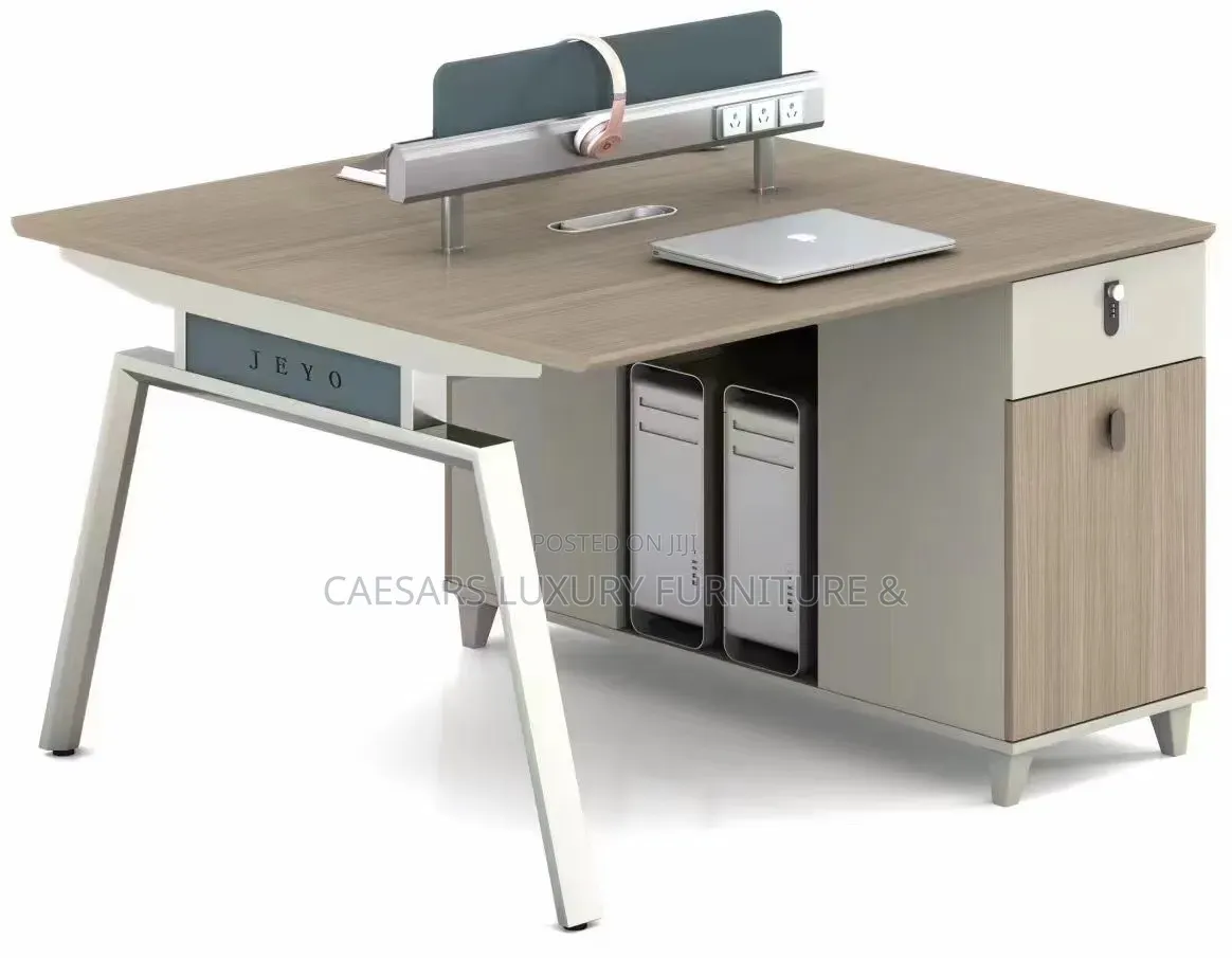 Quality 2-Seater Workstation Desk, With Storage Power Hub