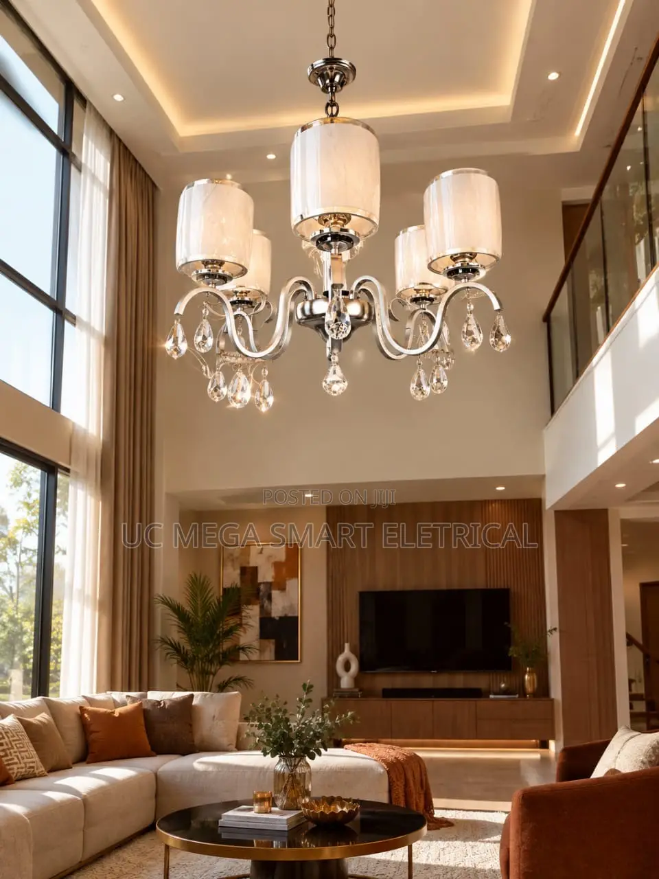 Chrome Modern Chandelier Lights for Living Room Bedroom Led Lighting