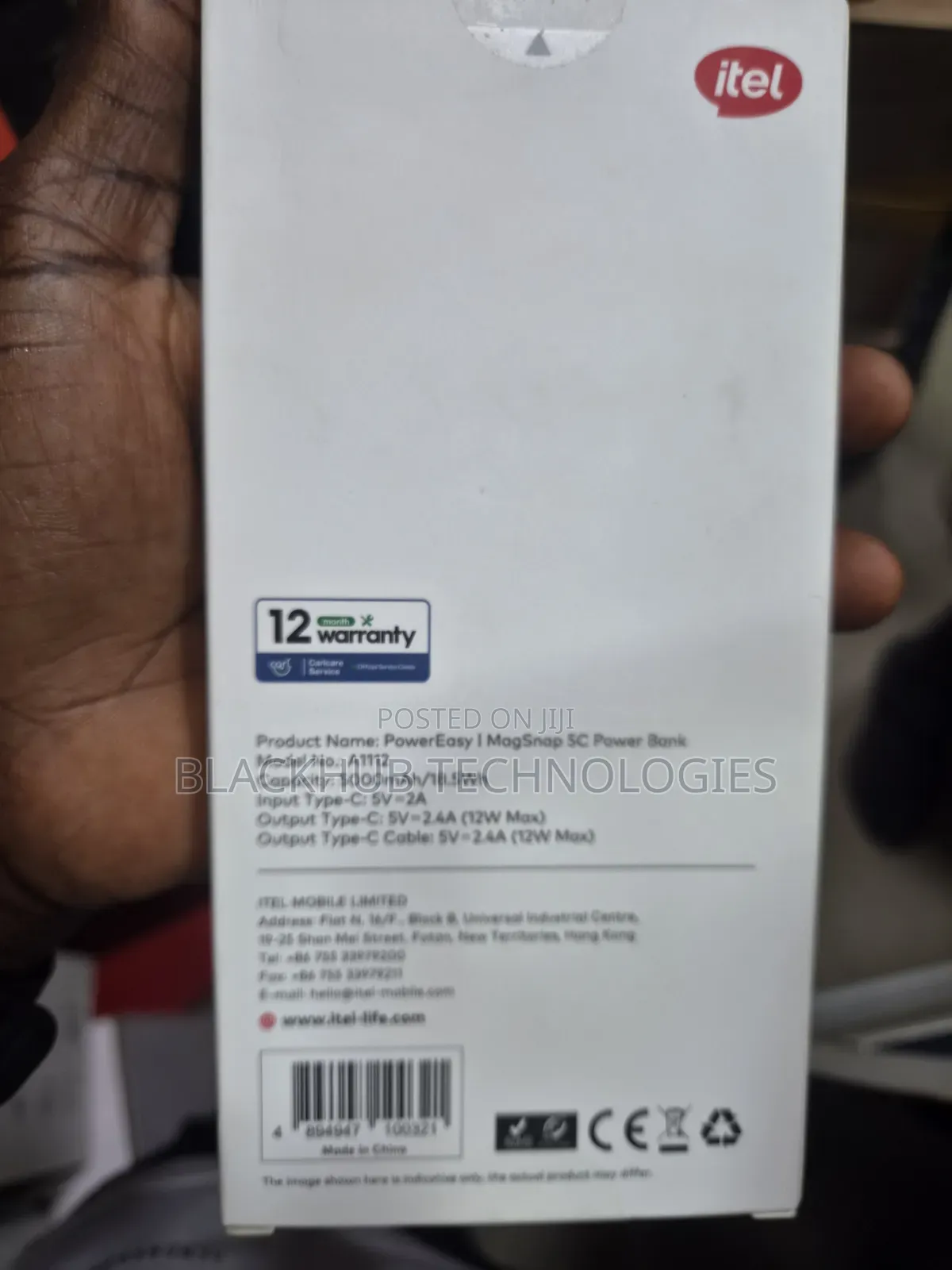 Itel 5000MAH 12W PowerEasy Magsnap 5C Magnetic Powerbank