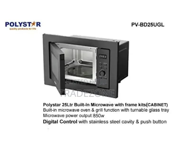 Polystar 25L Built-in Digital Microwave Oven | PV-BD25UGL