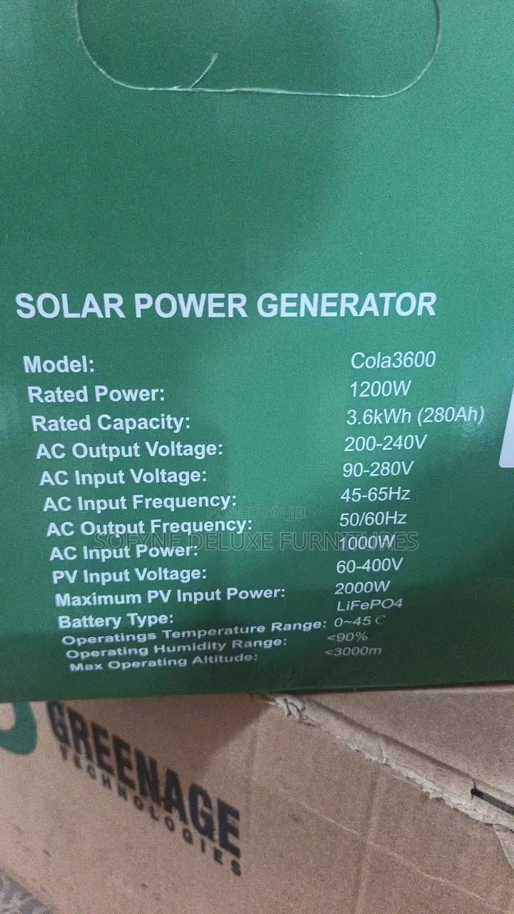 Cola Solar 3600