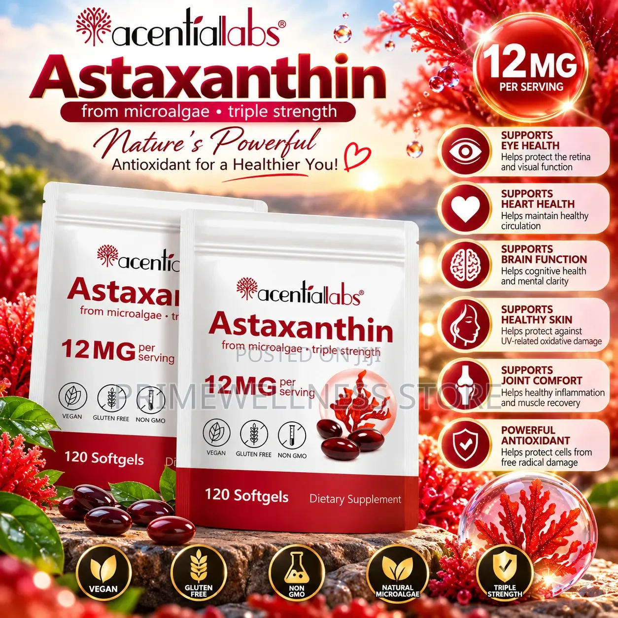 Astaxanthin 12mg From Acential Labs