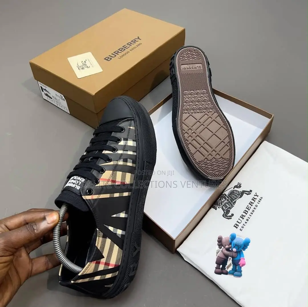 ` new Rd_check Burberry,sliced Check Cotton and Leather SNKS