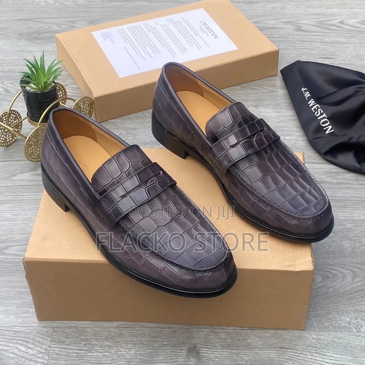 Exclusive J.M. Weston Luxury Loafers Shoes