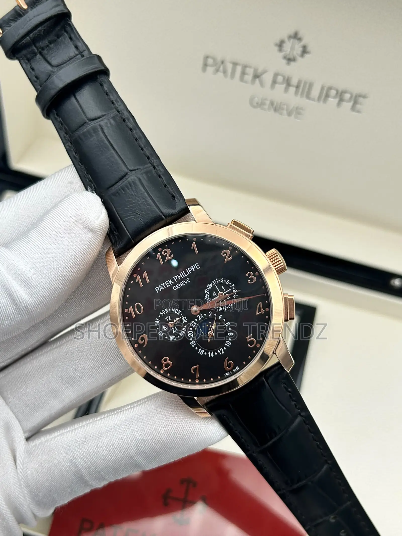 Patek Philippe Chronograph Leather Strap Watch | Timeless Luxury