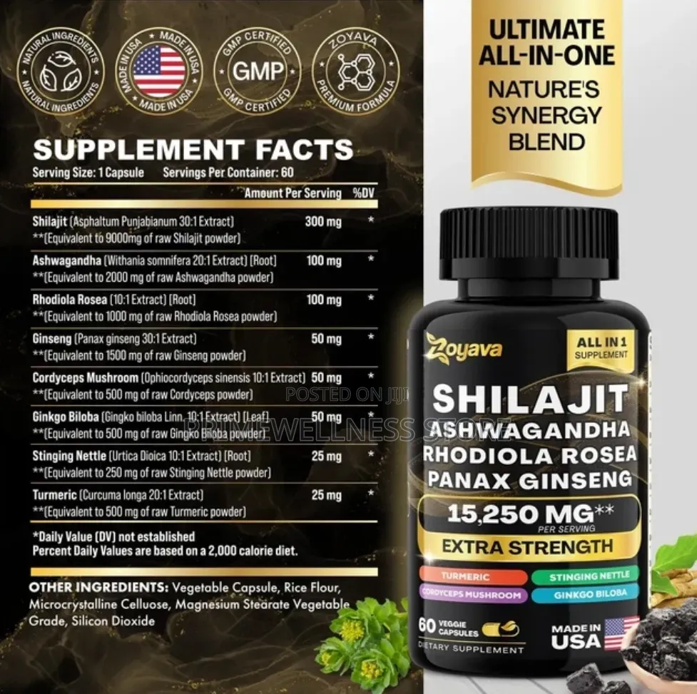 8-in-1 Herbal Supplement, Shilajit, Ashwagandha Etc