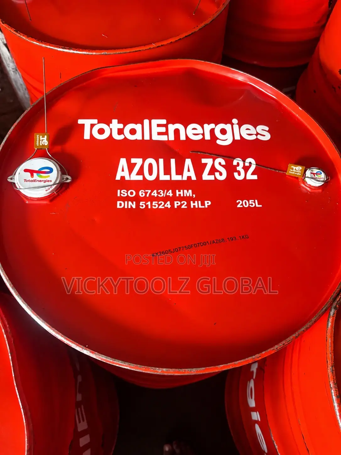 Drum of 205Liters Totalenergies Azolla Zs 32 Hydraulic Oil