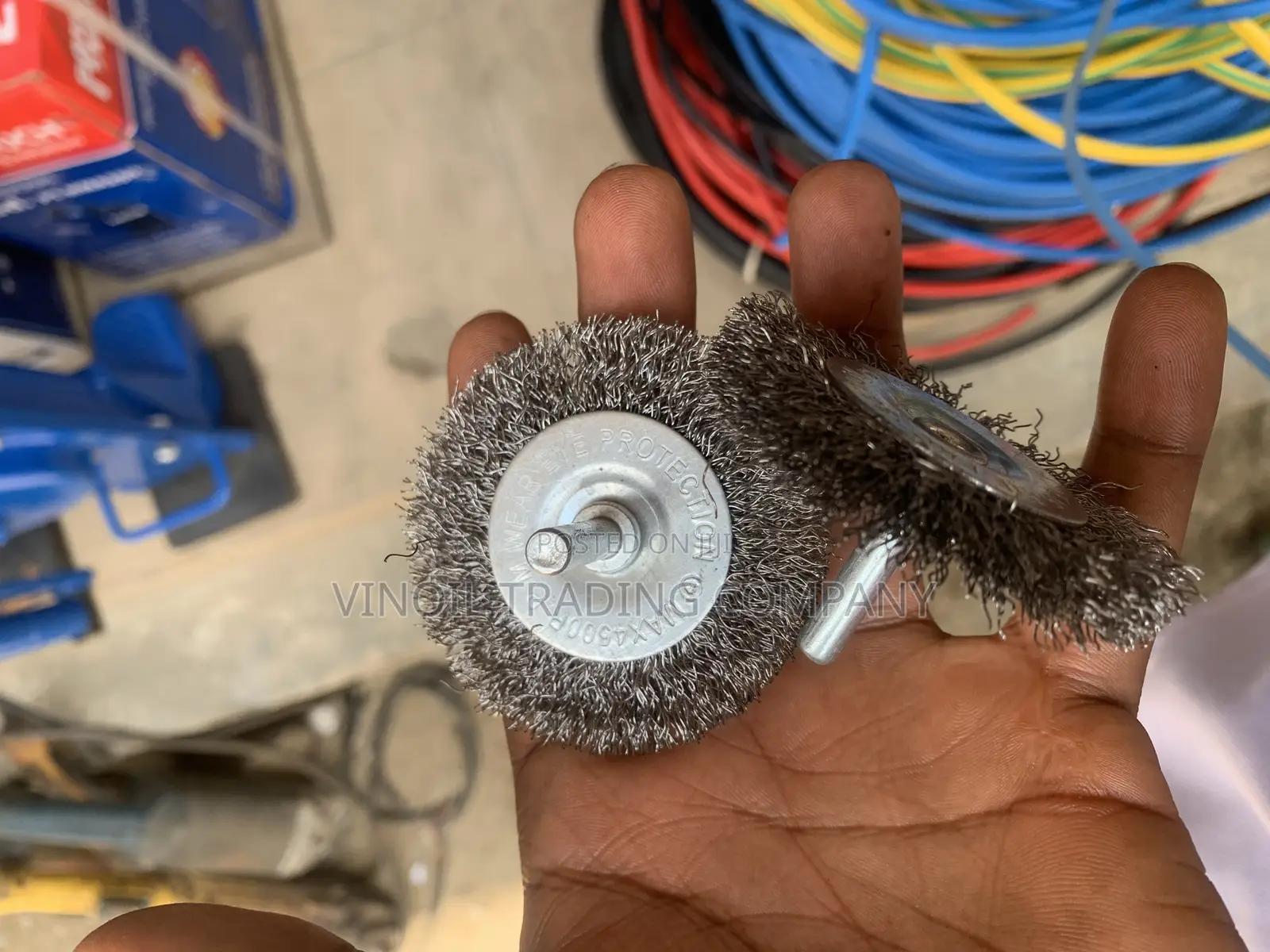 Wire Wheel Brush With Shaft / Shank - Crimped Wire - For Drill Machine