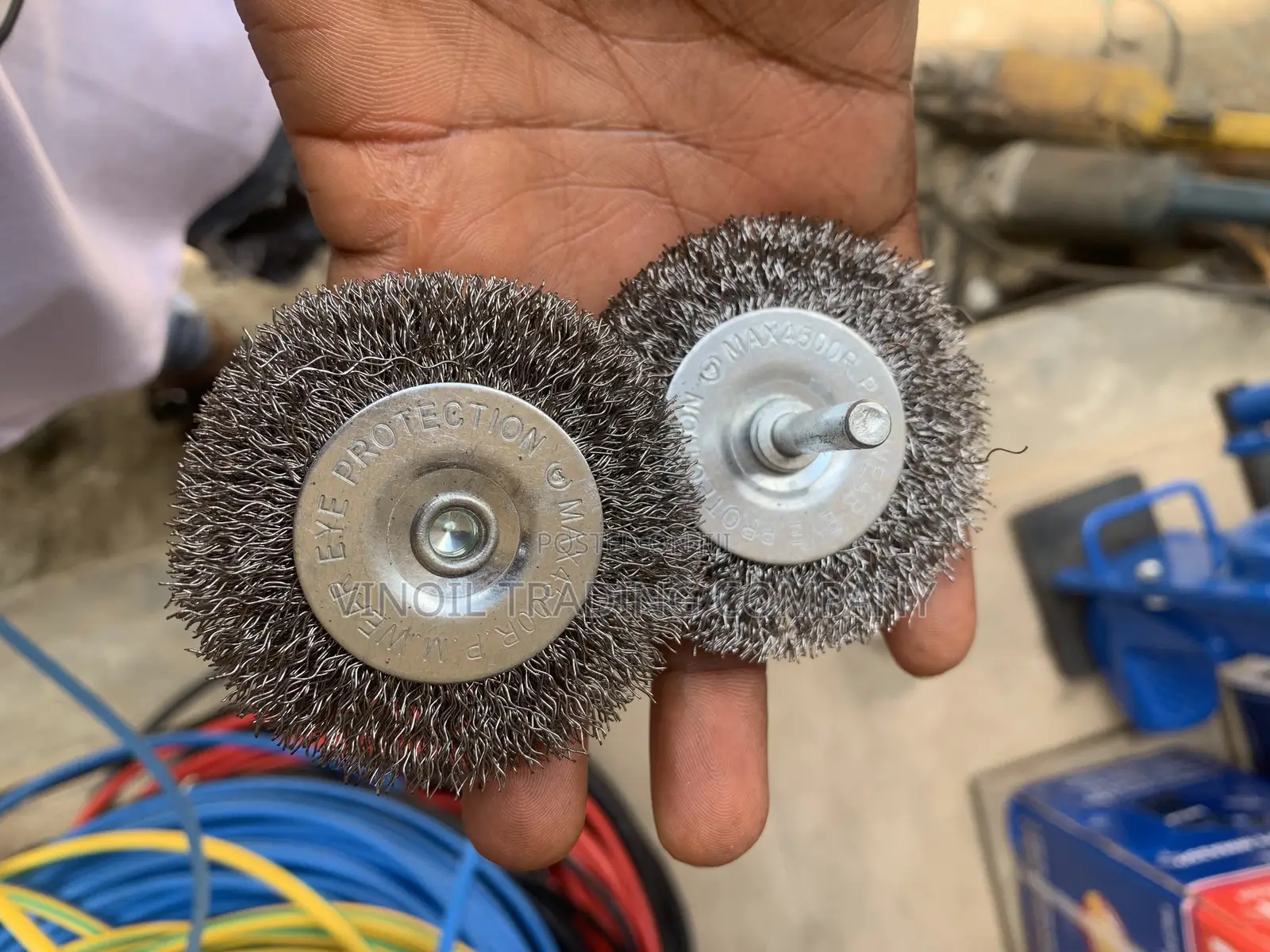Wire Wheel Brush With Shaft / Shank - Crimped Wire - For Drill Machine