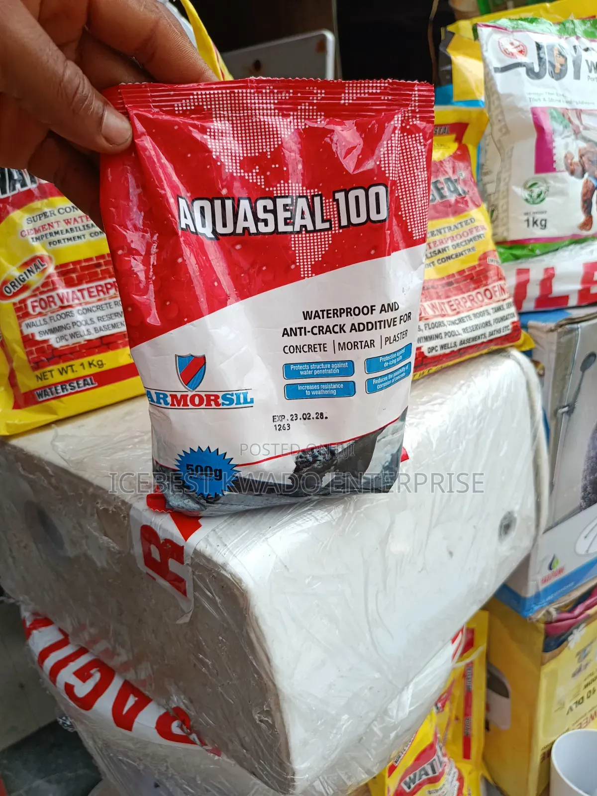 Aquaseal 100, a Hydrophobic, Anti-Crack, and Water-Resisting