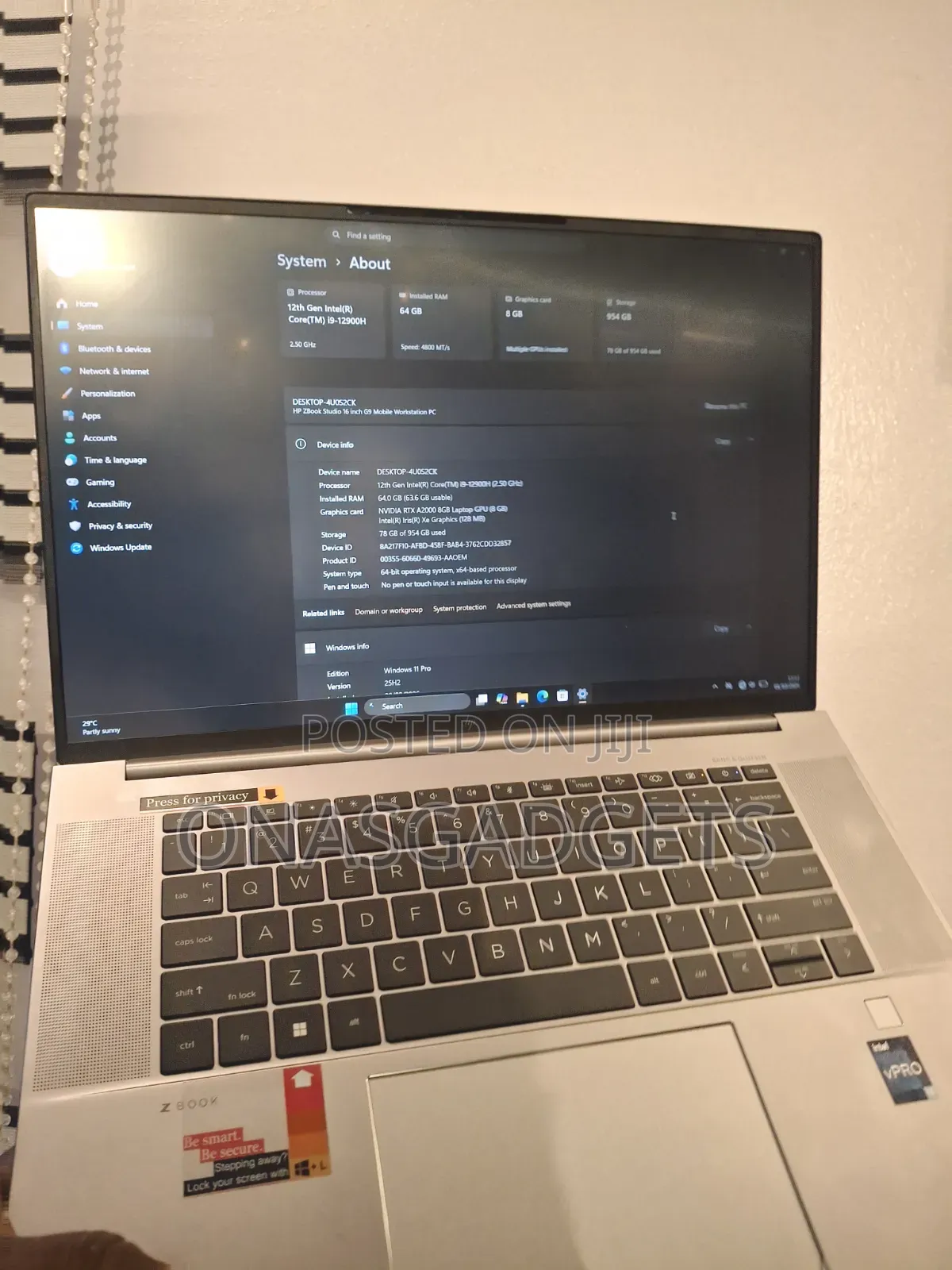 Laptop HP ZBook Power G9 i7 64GB Intel Core i9 SSD 1T