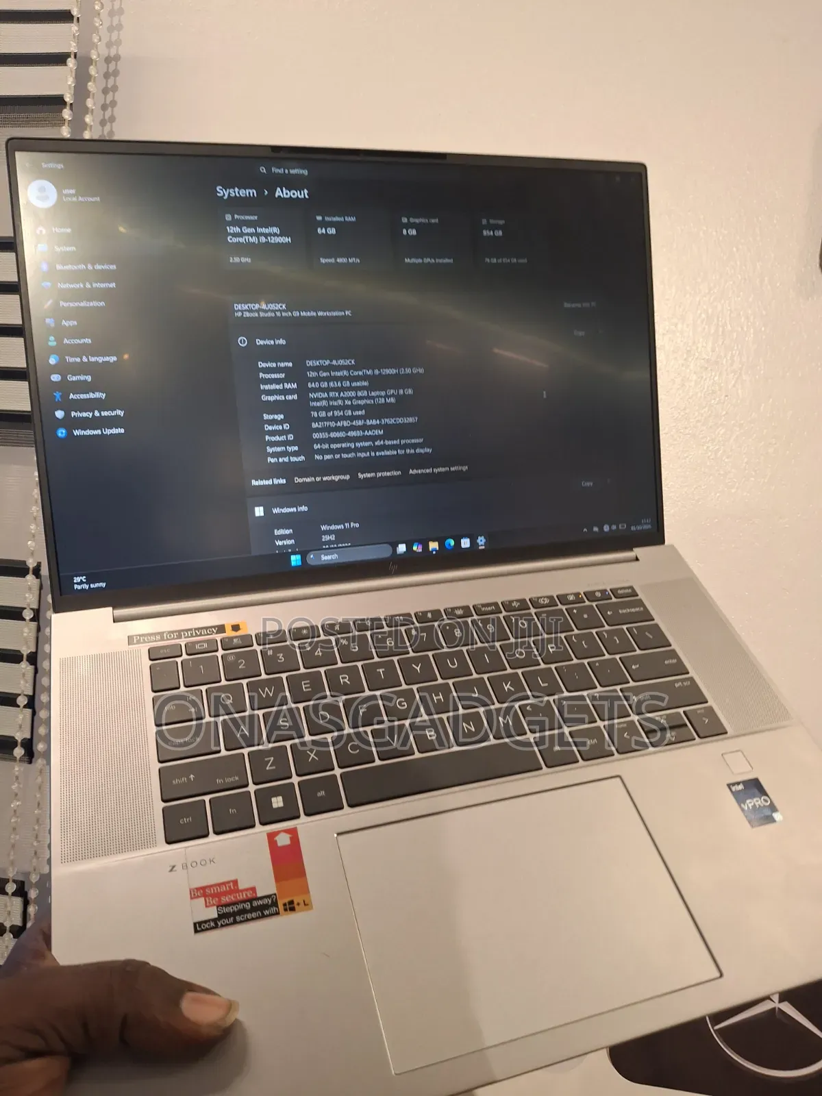 Laptop HP ZBook Power G9 i7 64GB Intel Core i9 SSD 1T