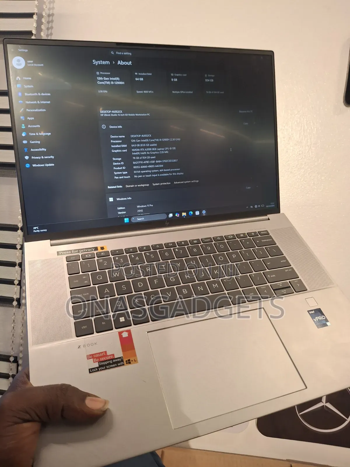 Laptop HP ZBook Power G9 i7 64GB Intel Core i9 SSD 1T