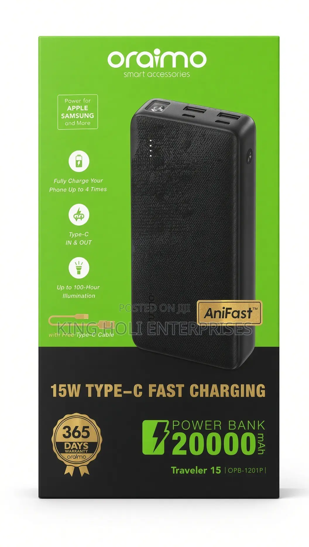 Oraimo Traveler 15 (OPB-1201P) 20000mAh Power Bank