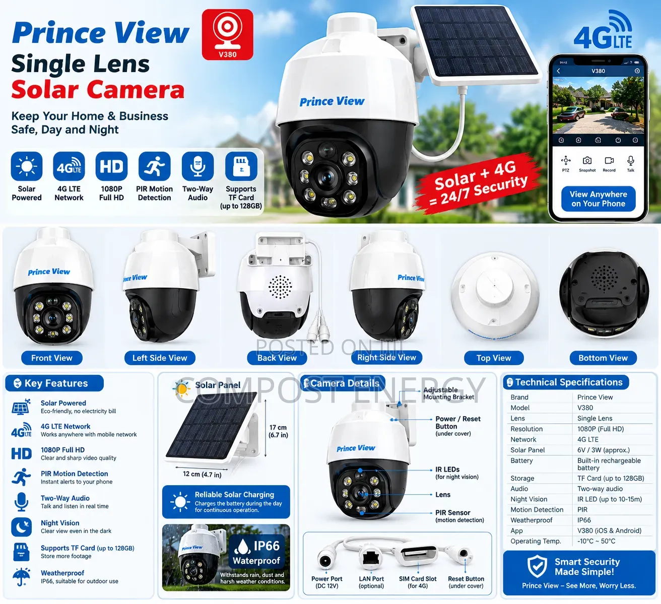 Prince View Single Lens Solar Camera