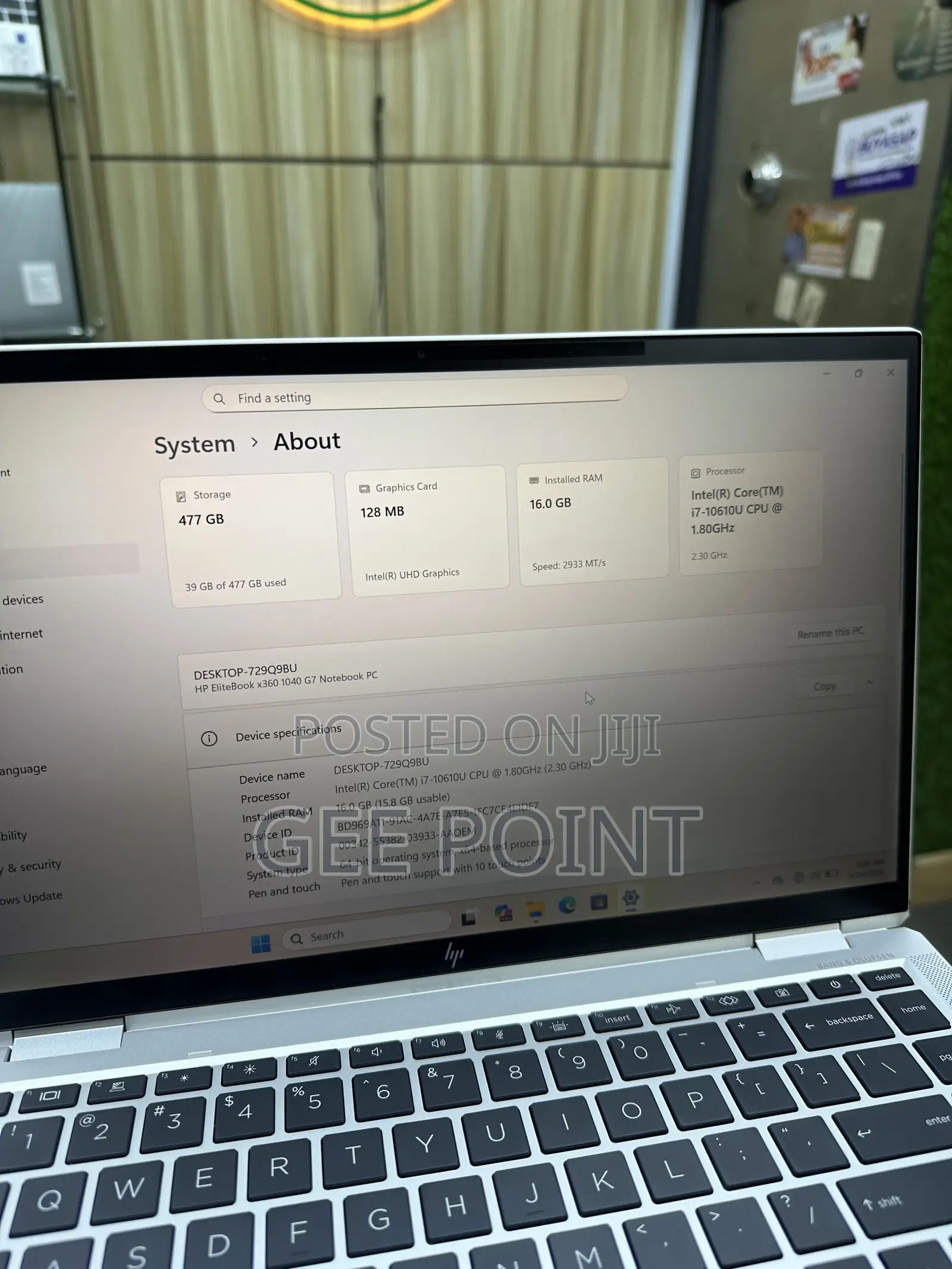 Laptop HP EliteBook x360 1040 G7 16GB Intel Core i7 SSD 512GB