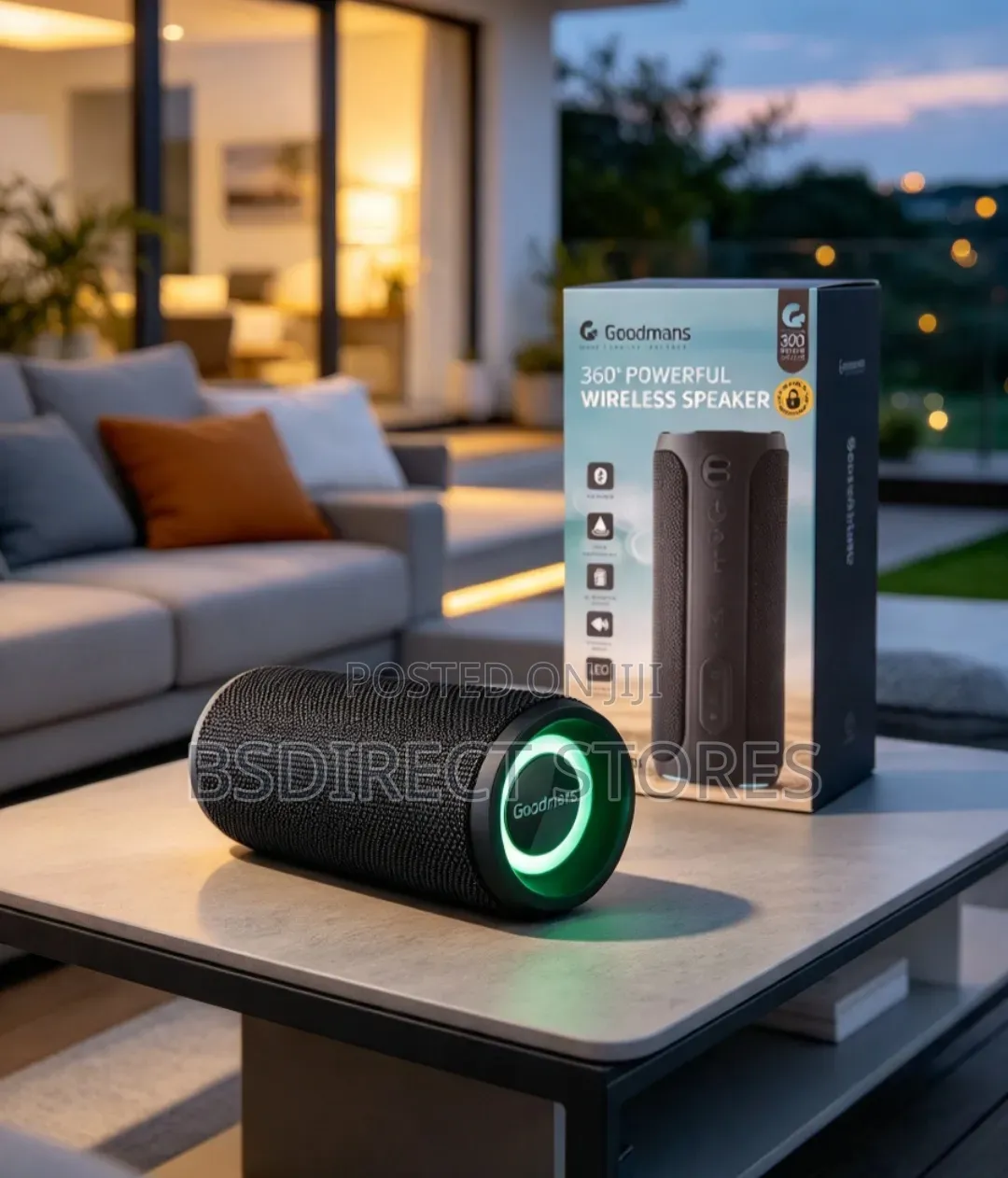 Goodmans 360 Degree Powerful Wireless LED Lights Speaker
