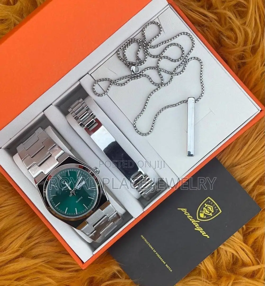 Fully Boxed Poedagar Watch, Bracelet and Necklace Set