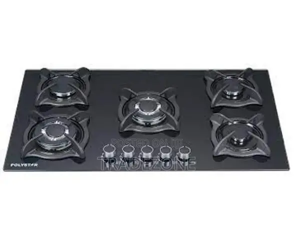 Polystar 5 Burner Inbuilt Gas Hob With Auto Ignition | PV-BA8705AGPS