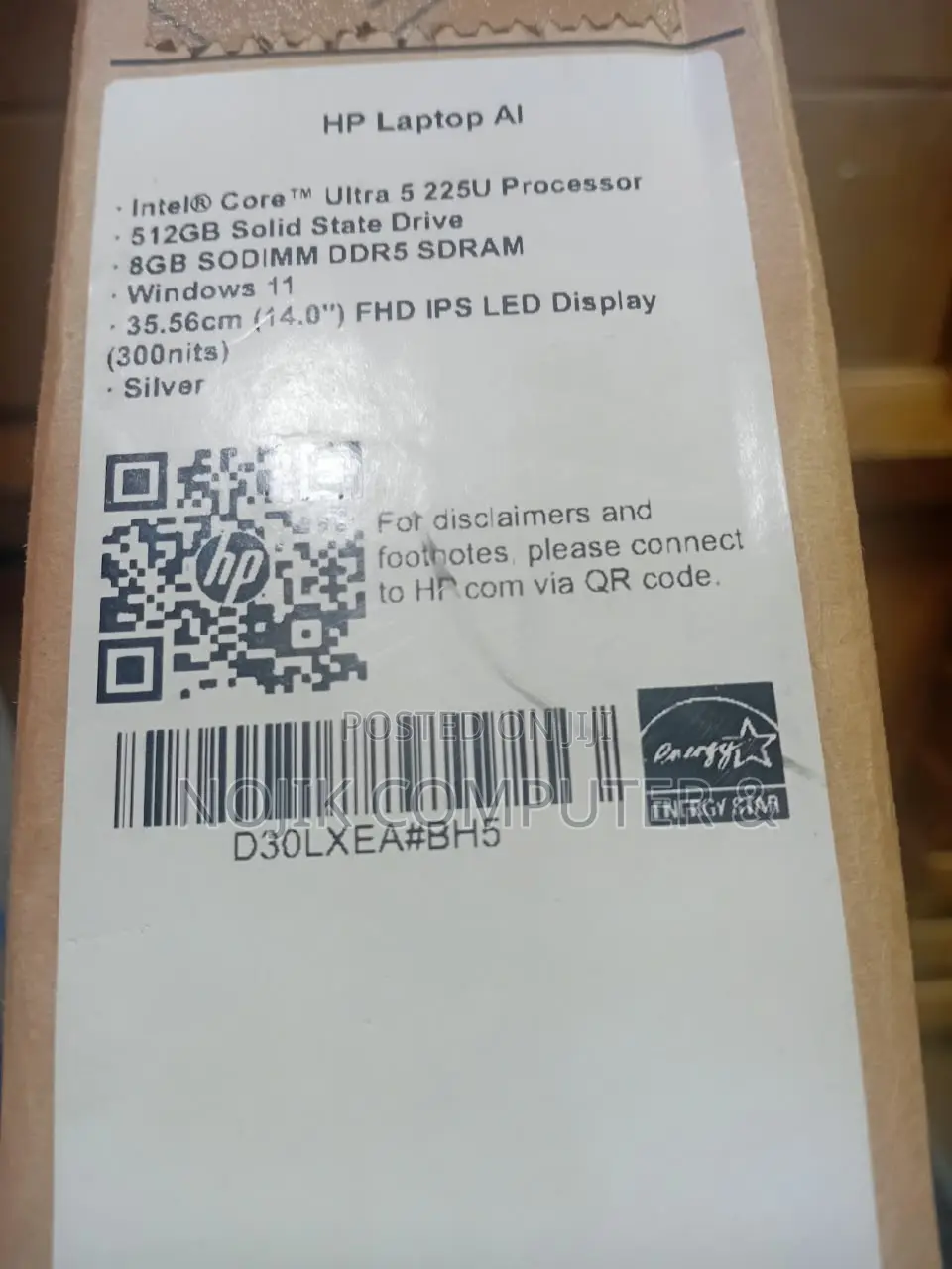 New Laptop HP 14-dq1025cl 16GB Intel Core Ultra 5 SSD 512GB