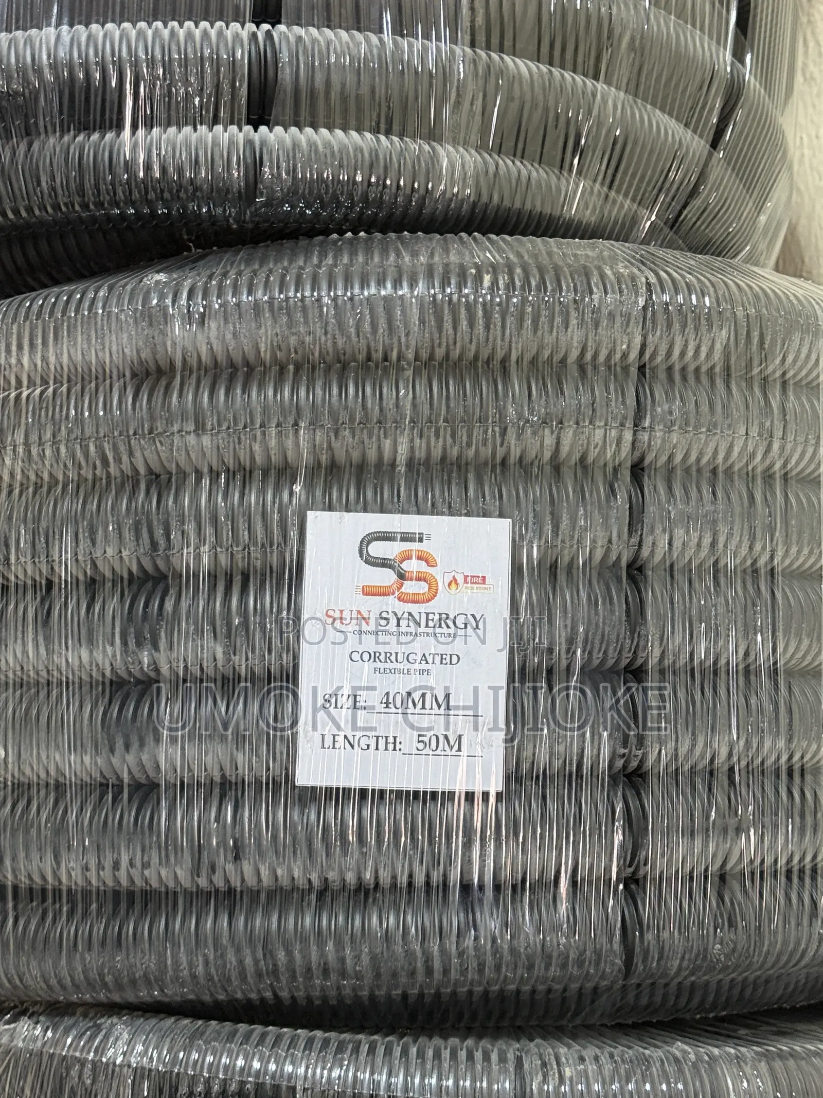 40mm Flexible Conduit Pipe 50m – Black