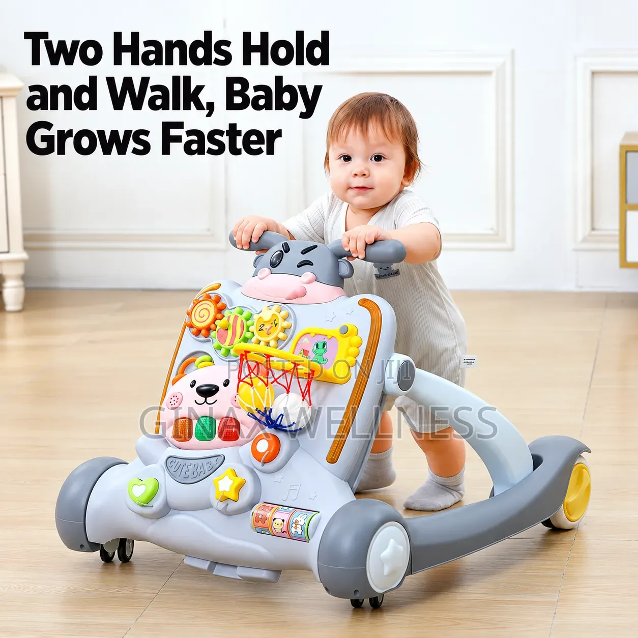 3-in-1 Baby Walker, Push Walker and Activity Toy With Music (6-24m))