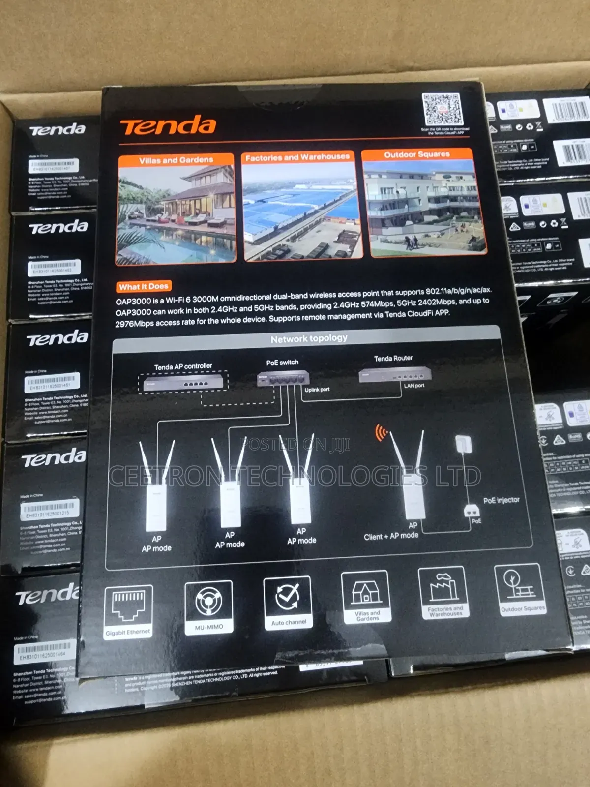 Tenda Oap3000 Indoor/Outdoor Wifi 6 Ap