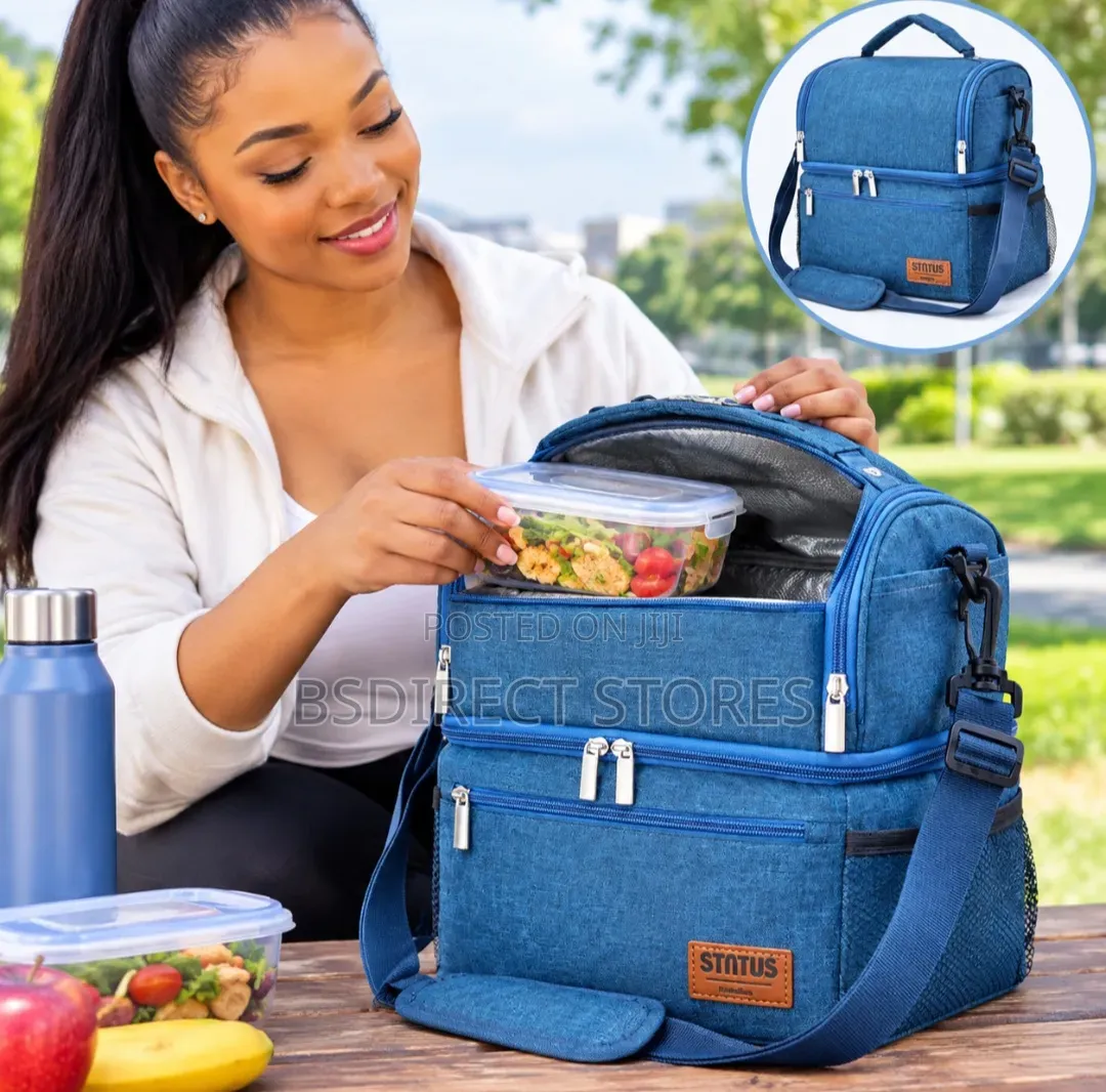 STNTUS NAVY Cooler Lunch Bag Thermal Cool, With Ice Pack