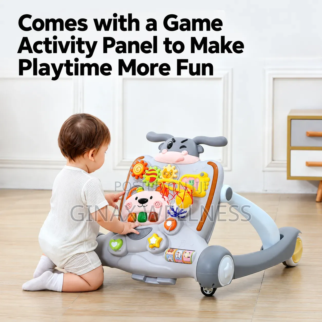 3-in-1 Baby Walker, Push Walker and Activity Toy With Music (6-24m))