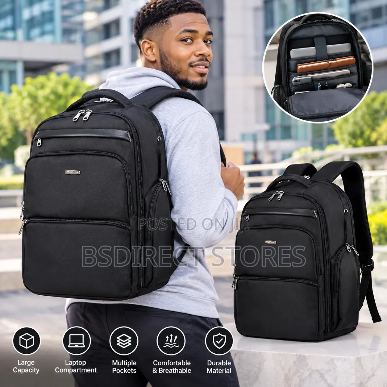 PLATERO Laptop Backpack. Hidden Compartment Anti-Theft Zip