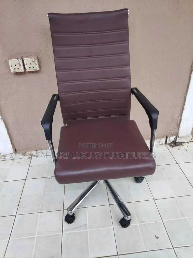 High-Back Leather Executive Office Swivel Chair