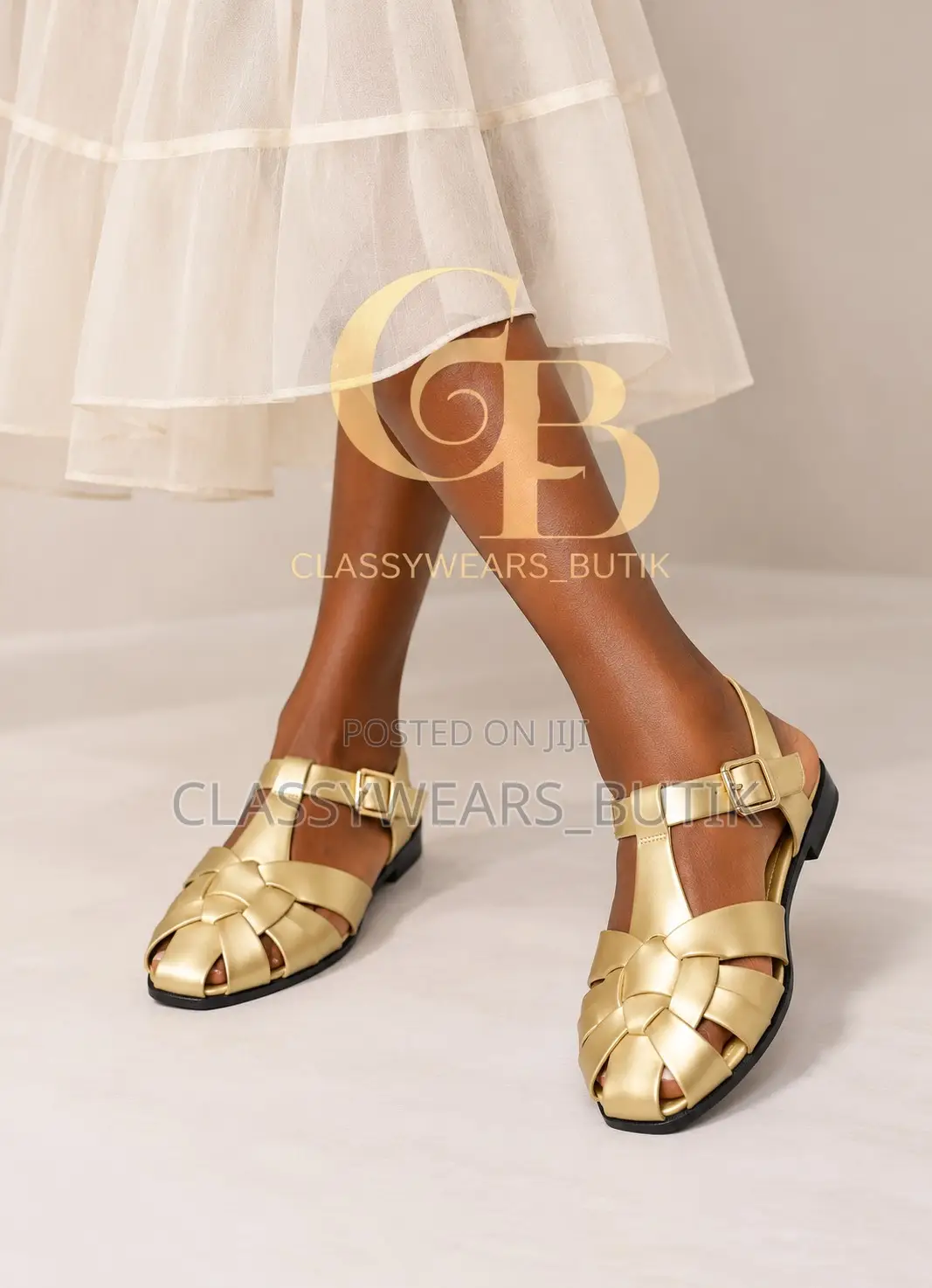 Za Gold Ladies Sandals