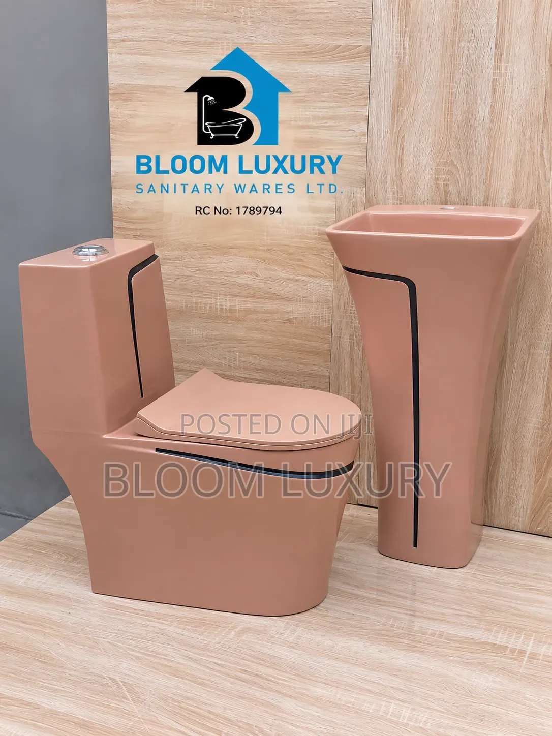 Punch+Black Line Water Closet With Stand Alone Basin