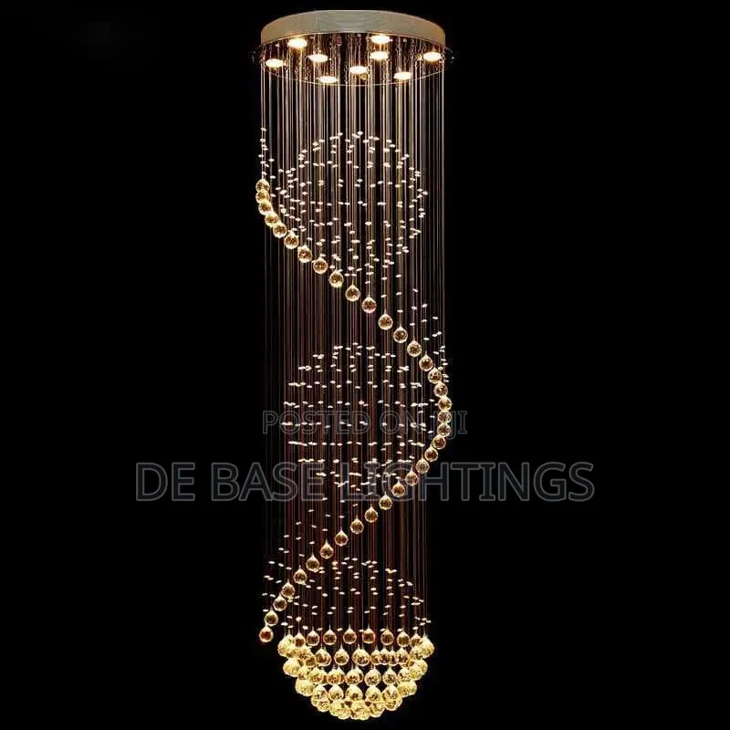 Modern Spiral Balls Crystal Chandelier Light