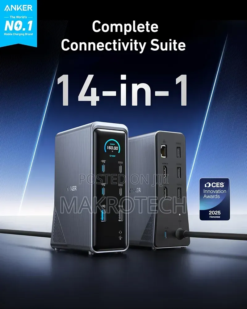 Anker Prime Docking Station, 14-in-1 Laptop Docking Station Dual Monit