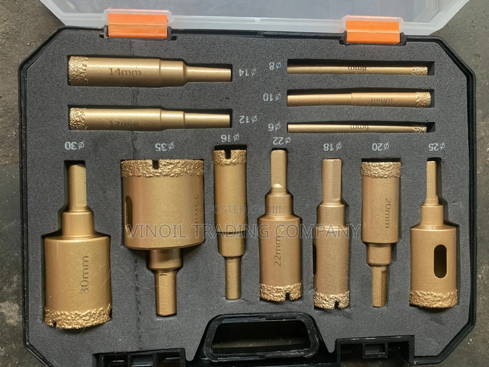 Diamond Hole Saw Set - Tile & Glass Drill Bit - Gold Vacuum Brazed