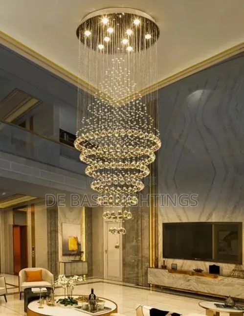Luxury Spiral Dropping Crystal Chandelier