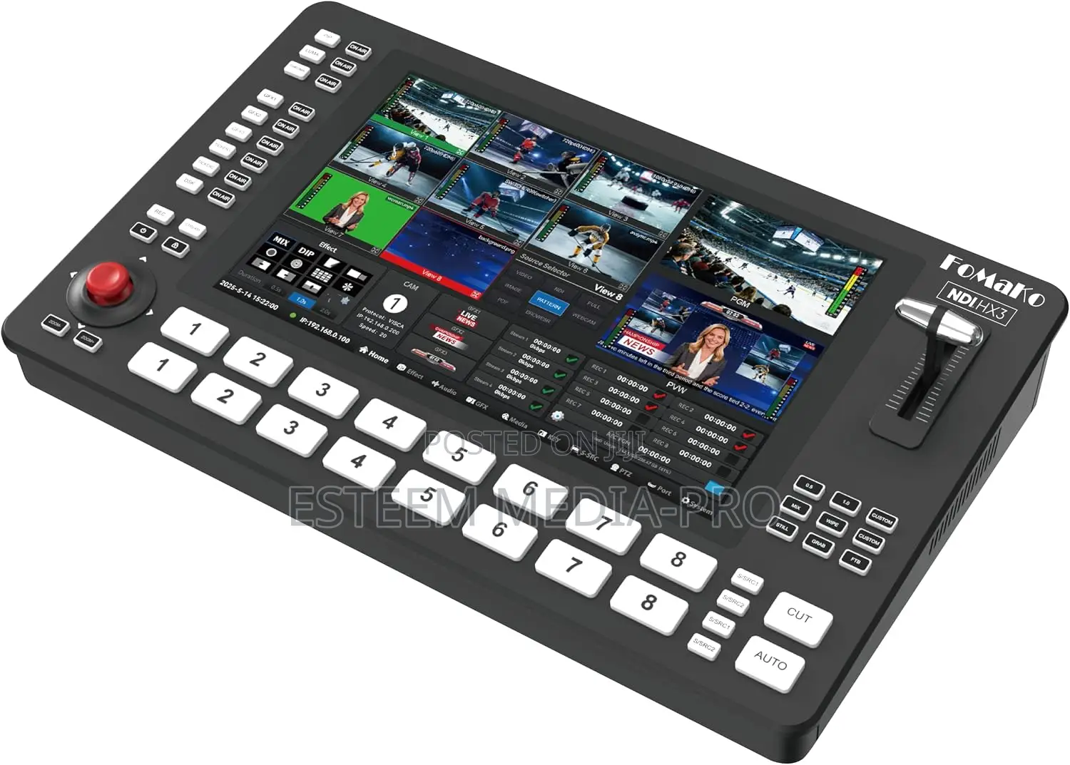 Fomako M8 8 Channel 4K NDIHX ISO Recording Video Switcher