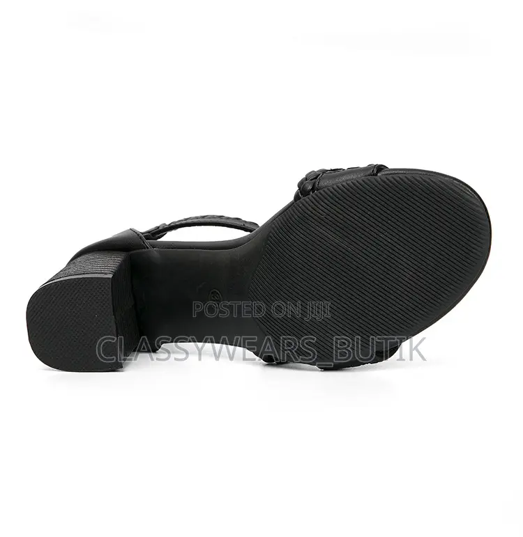 Black Block Heels Sandals